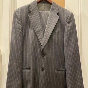Men's Gray Pinstripe Suit - Express Design Studio